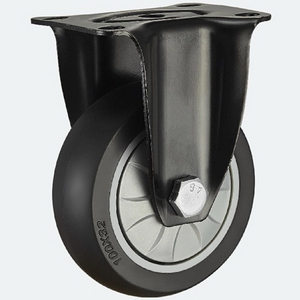  Light-Duty Direction Wheel Black PU Caster Black Rubber Caster 5inch Flat Fixed TPR Caster Wheels