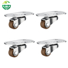 0.5 Inch Nylon Mini Swivel Caster Wheel Set with Screw Bag, Non-Punch Adhesive, Ideal for Furniture and Bathroom Use