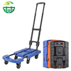High Quality Black 6 Wheel Heavy Duty Folding Hand Truck Trolley Cart Foldable Hand Trolley Cart