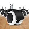 Durable Twin-Wheel Plastic Chair Casters Swivel Threaded Stem for Office Chair Casters