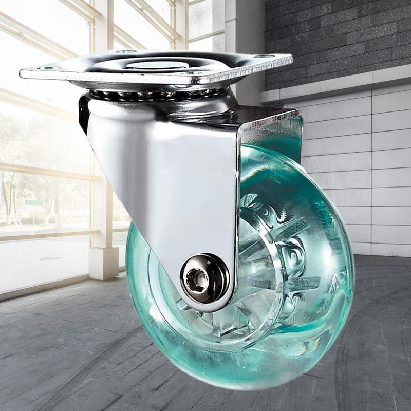 1.5/2/3 Inch Transparent PU Office Chair Caster Wheels – Universal Furniture Casters