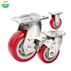 PU Heavy Duty Casters with Stainless Steel Locking Mechanism – Industrial Caster Wheels for Equipment and Trolley