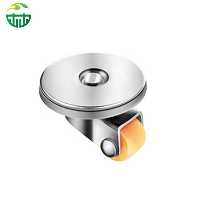Silent 0.5-Inch Small Size Universal Furniture Casters – Plastic Steering, Punch-Free Adhesive, Vientiane Wheel for Bathroom & Storage