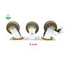 Heavy Duty Swivel Caster Elastic Rubber Workbench Caster Wheels Trolley Industry Caster Brake