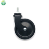 3 Inch Black Threaded Stem Rubber Wheel for Dining, Hotel Restaurant Trolleys