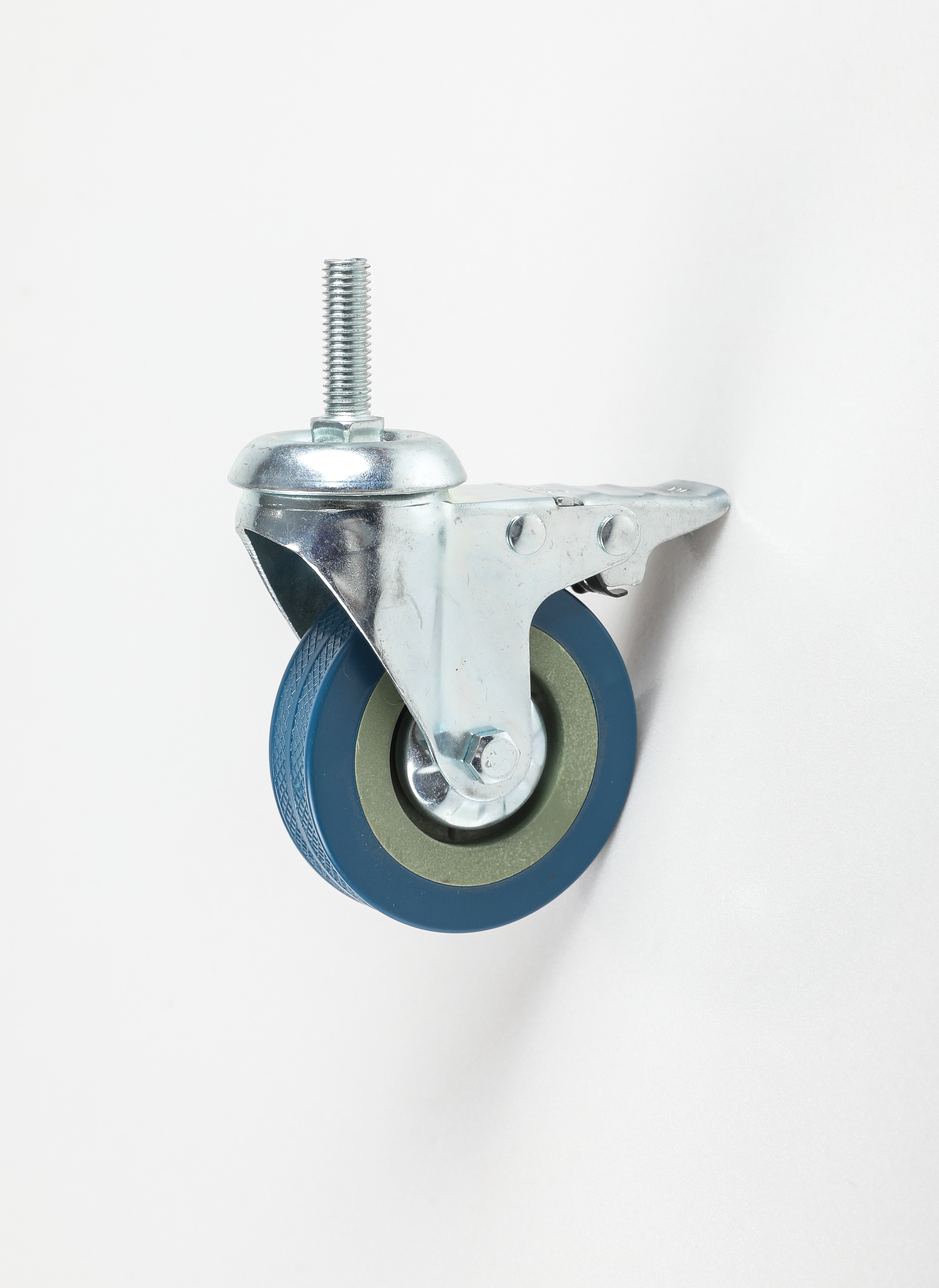 4-Inch Contemporary Furniture Casters - PU/PVC Wheels in Green