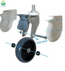 Silent TPR Medical Bed and Hospital Stretcher Swivel Caster with Brake