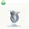  Rubber Trolley Castors European Standard Plate Fixed Swivel Brake Industrial Caster Wheels for Dining Car