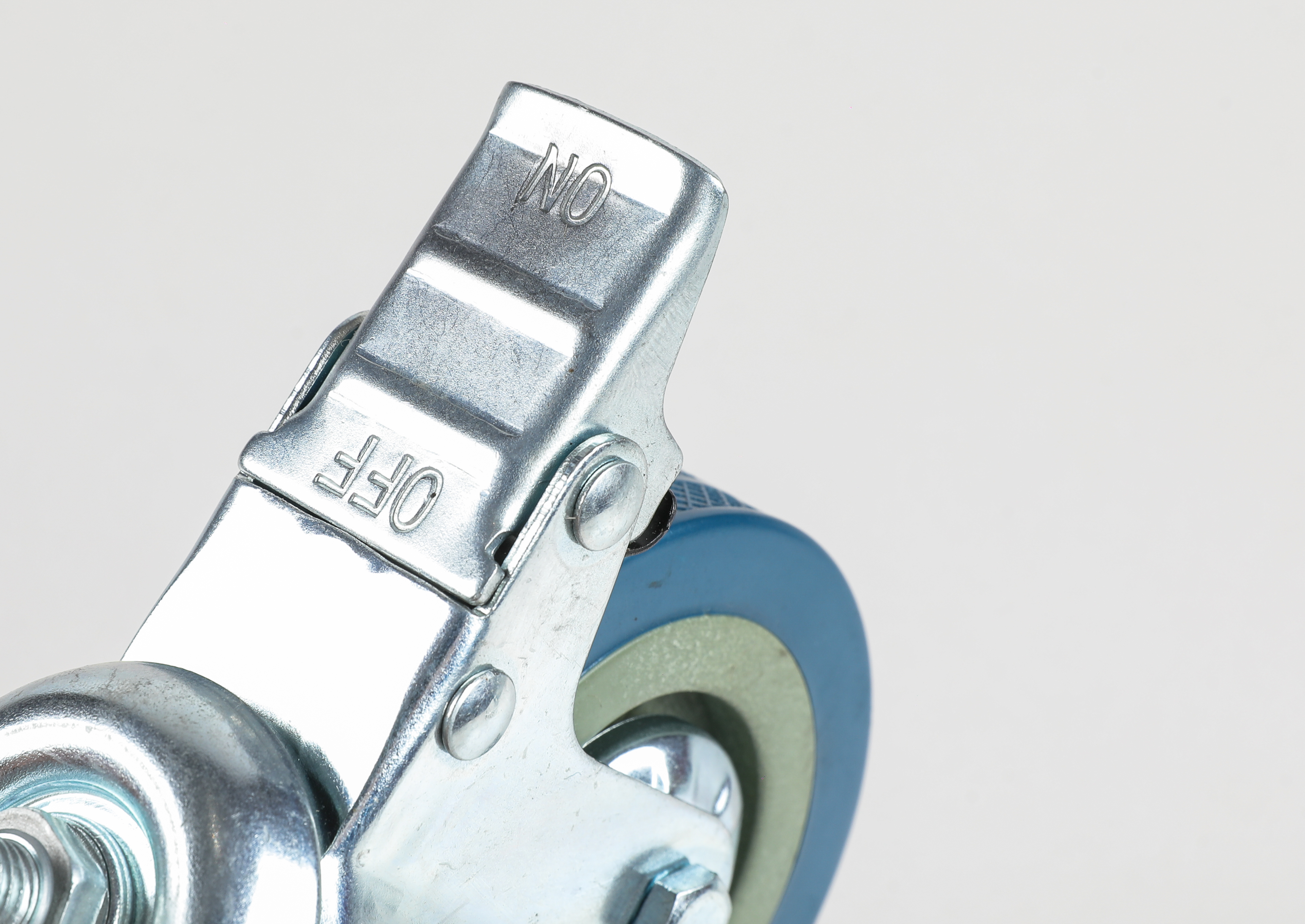 Gray Rubber PVC Industrial Castors Wheel For Dining Car Furniture Rubber Castor with Thread braking