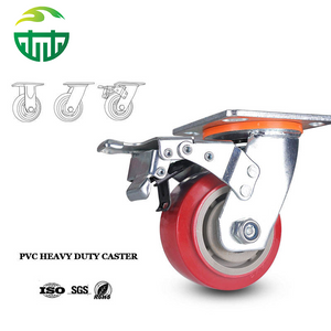 Heavy Duty Industrial Casters - Swivel And Brakes Type with 4/5/6/8 Inch Solid PU Wheels