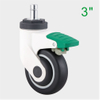 Wholesale 3 Inch Green TPR Medical Swivel Caster Wheel for Medical Trolleys Supplier
