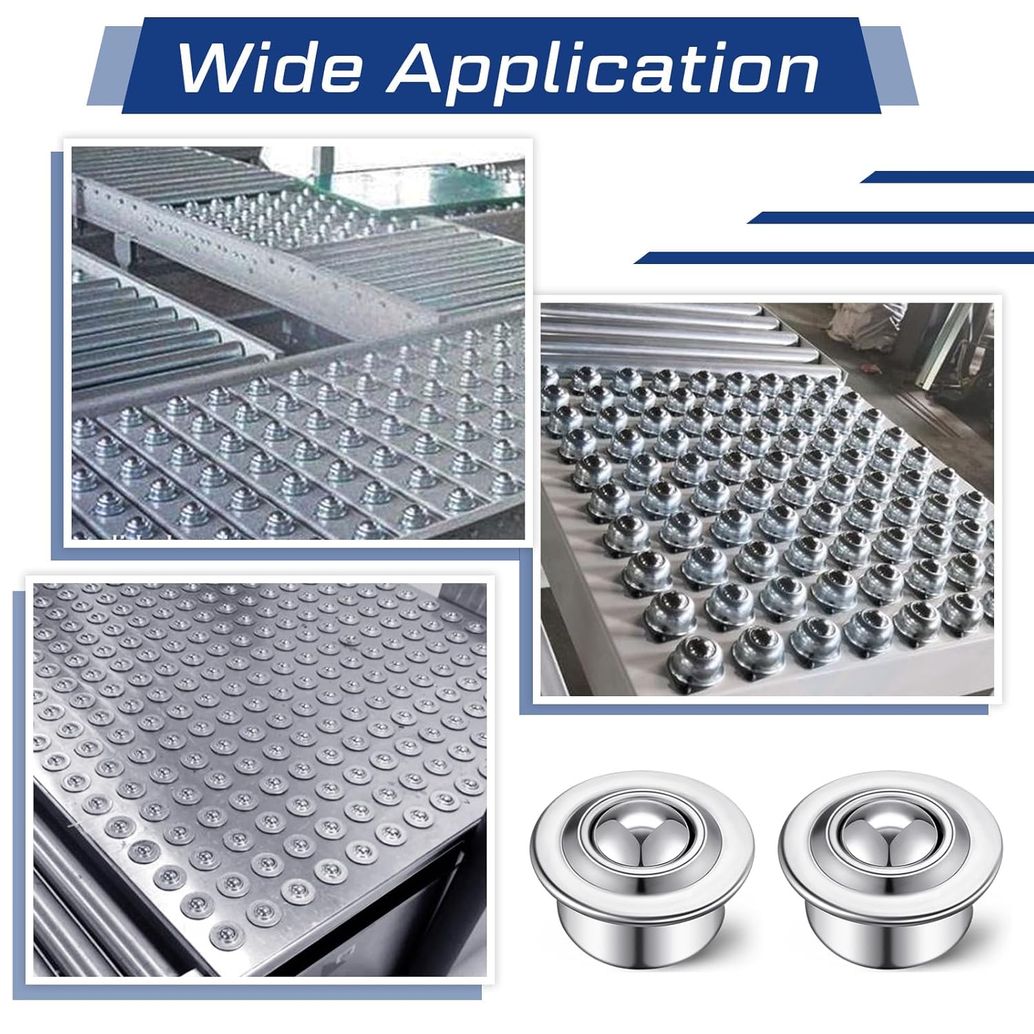 ODM 1-Inch Carbon Steel Ball Transfer Bearing with Caster Base for Conveyors & Roller Supports