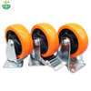 OEM PVC Orange Swivel Caster Wheels Silent Industrial Trolley Wheels Supplier