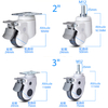 ‌ ‌ Special casters for medical equipment multi-size 2/3/4/5 inches optional high load-bearing silent wear resistance anti-skid anti-shock package rubber wheel with brake suitable for medical equipmen