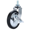 3-inch PP catering casters, quiet rotating wheels for food service trolley equipment, hotel and restaurant business trolley, luggage trolley casters