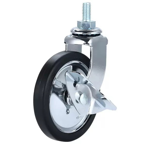 3-inch PP catering casters, quiet rotating wheels for food service trolley equipment, hotel and restaurant business trolley, luggage trolley casters