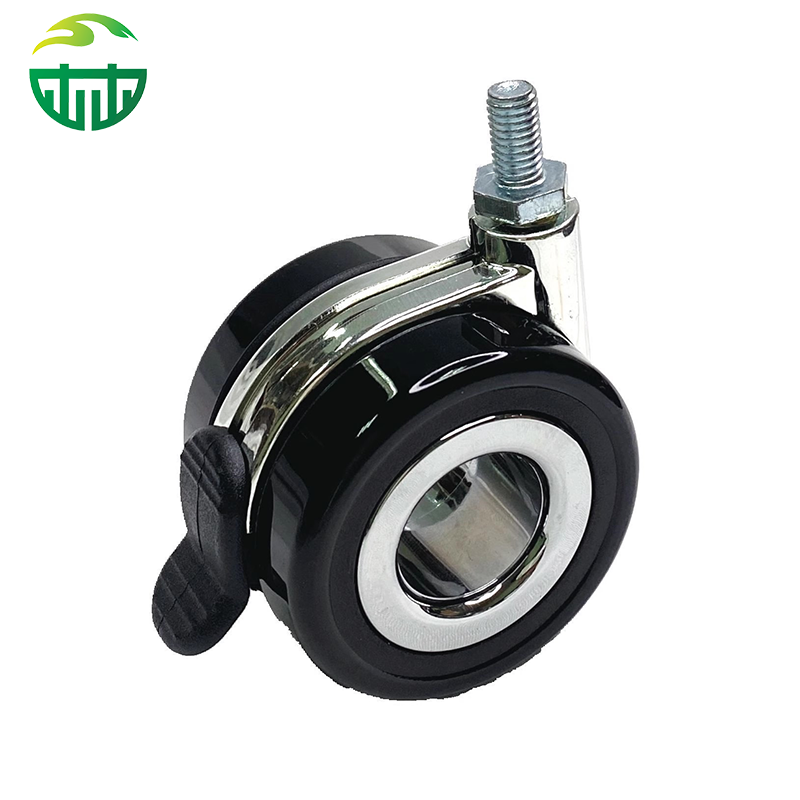 Lockable Furniture Wheel with Stem, Universal Swivel Wheel for Office Chairs
