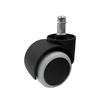 Durable Twin-Wheel Plastic Chair Casters Swivel Threaded Stem for Office Chair Casters