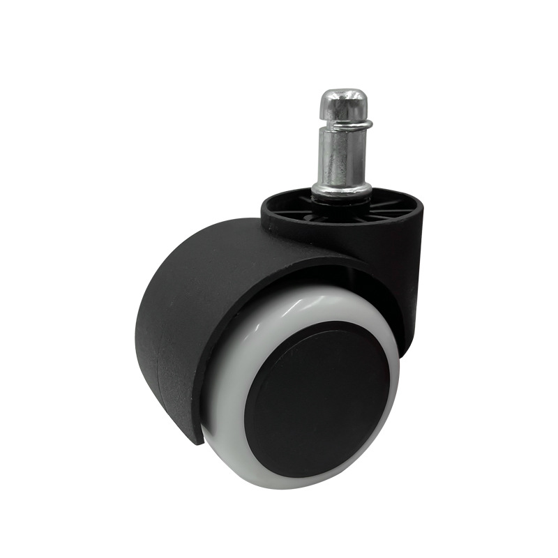 Durable Twin-Wheel Plastic Chair Casters Swivel Threaded Stem for Office Chair Casters