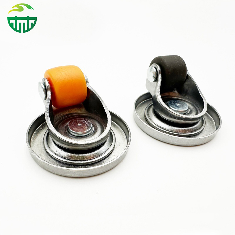 Silent 0.5-Inch Small Size Universal Furniture Casters – Plastic Steering, Punch-Free Adhesive, Vientiane Wheel for Bathroom & Storage