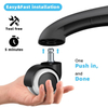 Durable Twin-Wheel Plastic Chair Casters with Swivel Threaded Stem for Office Chairs