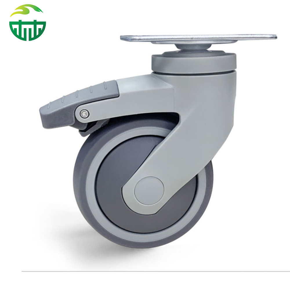  Edit Threaded Rod Soft TPR Medical Swivel Caster Wheel, Suitable for Hospital Beds