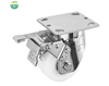  Impact Resistance Stainless Steel Casters Wheels Wholesale 4/5/6/8 Inch Mc Nylon Industrial Trolly Caster Wheels