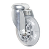 3-inch Transparent PU Office Chair Caster Wheels - Universal Plate Mount Furniture Casters