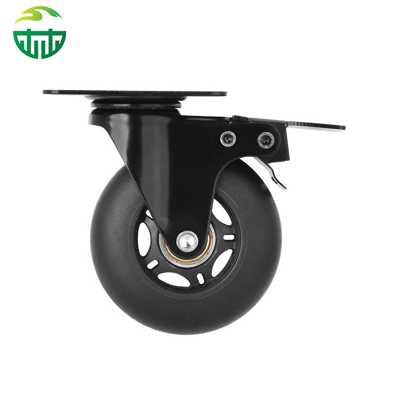 Hot Sale Furniture Caster Wheels 3 Inch TPR Anti-Static ODM Caster Rubber Swivel Brake Office Chair Caster Wheels with Brake