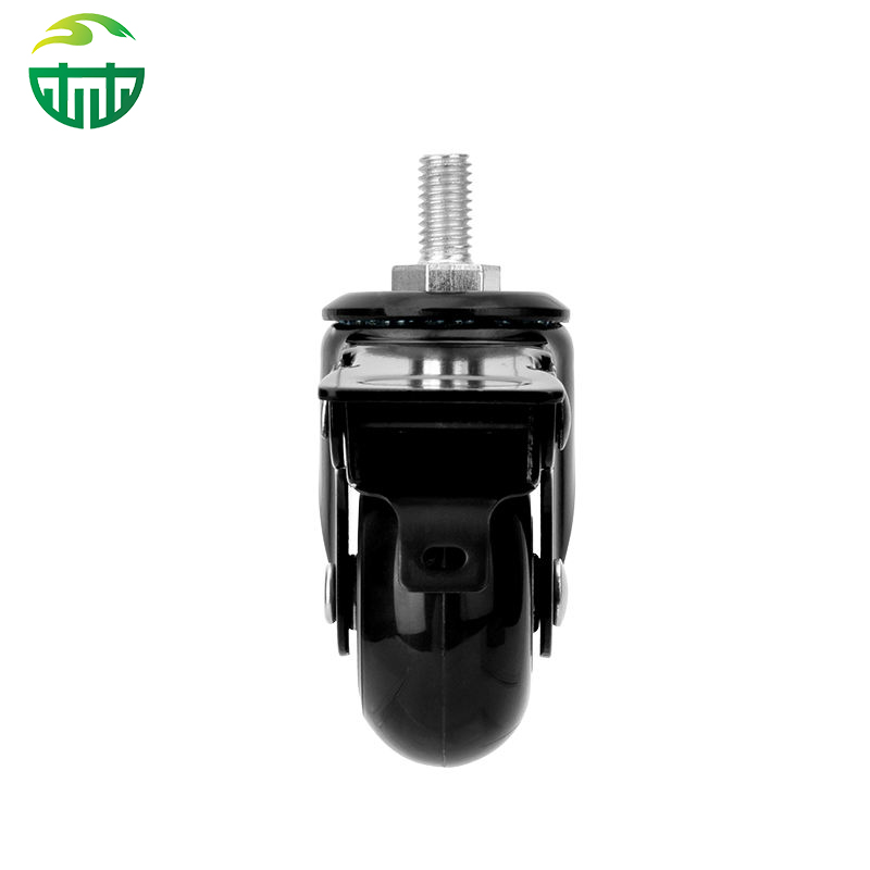 2-Inch PU Swivel Caster Wheels with Brake, Heavy Duty Furniture Casters for Office Chair & Industrial Use