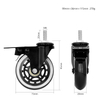 Customizable 3-Inch PU Wheels with Transparent Plated Bracket for Office And Game Chairs