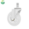 Customizable 3-Inch PU Wheels with White Plated Bracket for Office And Game Chairs
