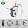 ODM Medical Caster with Swivel Brake 3/4/5 Inch TPR Wheels for Hospital Beds And Equipment