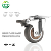Mini Thermoplastic Rubber Swivel Caster Wheels Low Noise for Trolley Laundry Home Use
