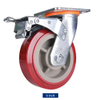Heavy Duty Industrial Casters - Swivel And Brakes Type with 4/5/6/8 Inch Solid PU Wheels
