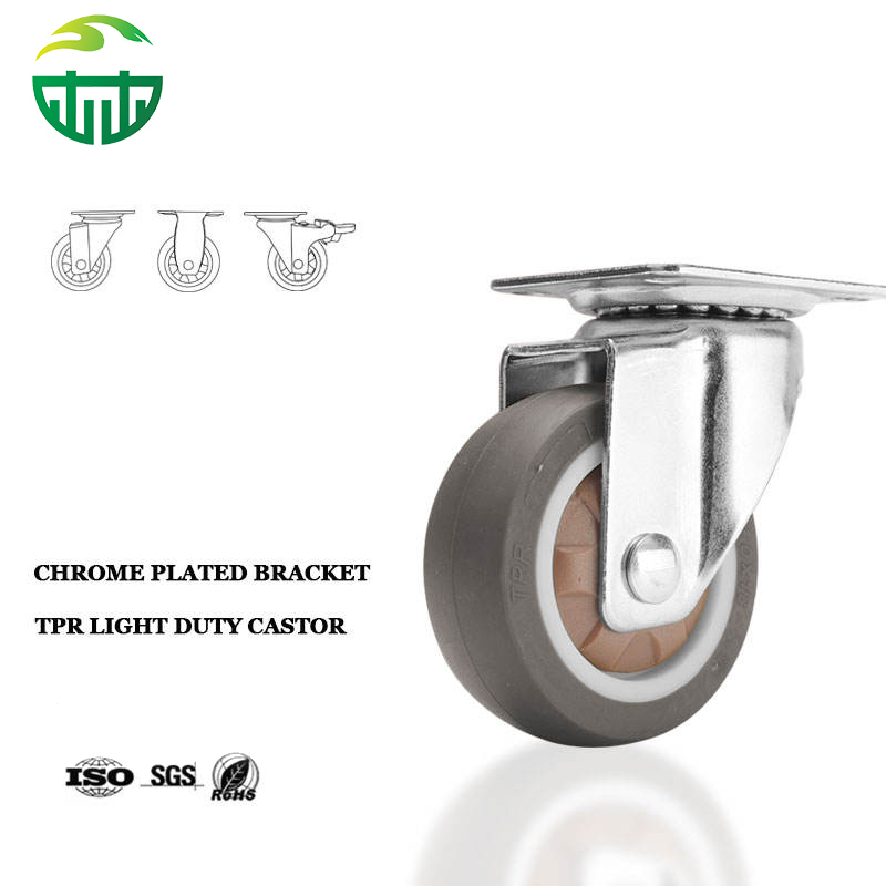 2 Inch Gray Chrome Plating Furniture Castors Wheel Furniture Fittings Rotating Wheel Caster 