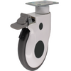 Gray Flat Wheels Medical Caster 4inch for Hospital Medical Castors Wheels Brake Manufacturer
