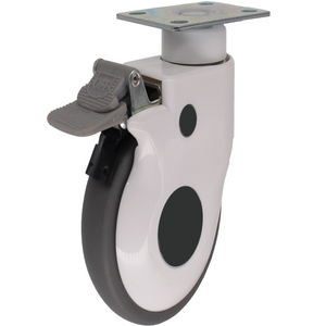 Gray Flat Wheels Medical Caster 4inch for Hospital Medical Castors Wheels Brake Manufacturer