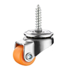 OEM 0.5 Inch Brown & Orange Nylon Mini Swivel Caster Wheel Supplier