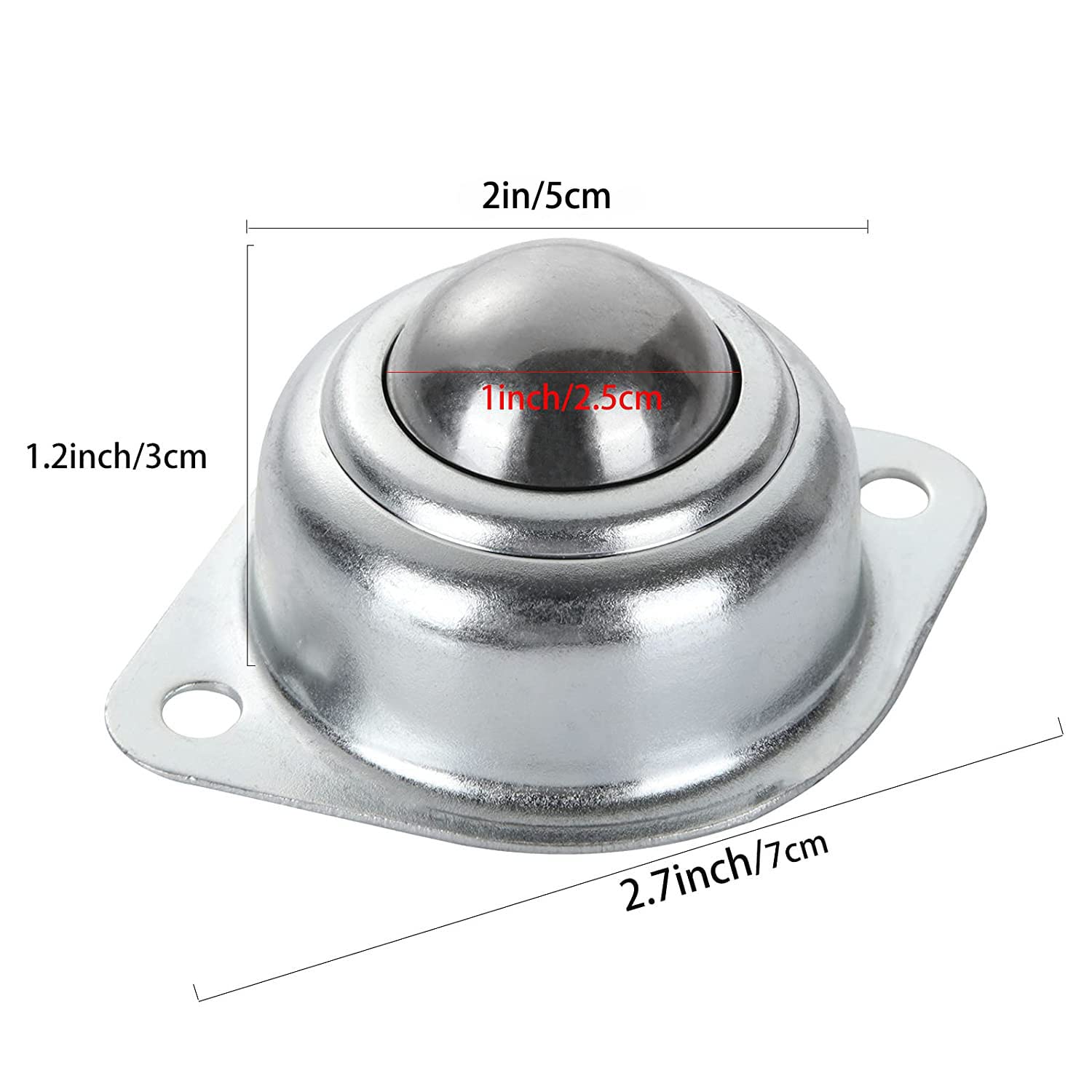 ODM 1-Inch Carbon Steel Ball Transfer Bearing with Caster Base for Conveyors & Roller Supports