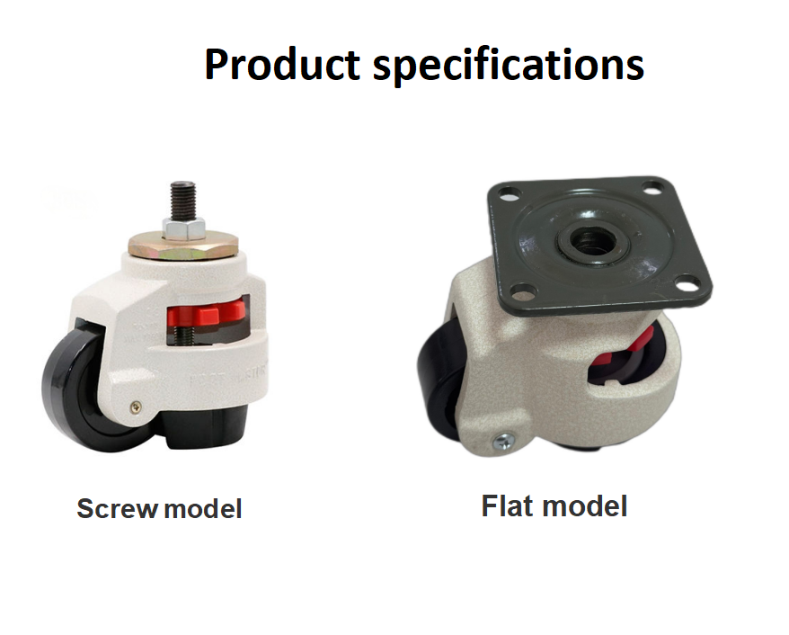 40f 60f 80f 100f 120f 150f Leveling Caster Wheels Showcase Nylon Caster Height Adjustable Castor Wheels Retractable Caster