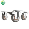 Mini Silent & Scratch-Proof TPR Flat Plate Swivel Casters for Home & Trolley