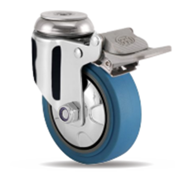 Single wheel 100kg to 150kg bearing 304 stainless steel hardware casters 3 